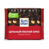 Ш/д Риттер Спорт горький с цельным обжар орехом 100г фото