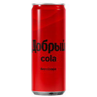 Напиток газ Добрый Кола б/сахара 0,33л ж/б фото