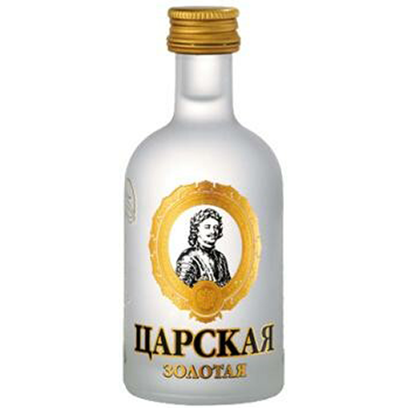 Водка Царская Золотая 40% 0,05л Россия фото